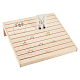 Nbeads 10 fila de soporte de exhibición de aretes inclinados de madera rectangular RDIS-WH0009-012-1