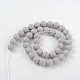 Faceted Round Shell Pearl Bead Strands BSHE-J012-8mm-06-2