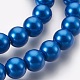 Umweltfreundliche runde Perlenstränge aus gefärbtem Glasperlen HY-A002-8mm-RB081-3