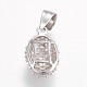 925 Sterling Silber Micro pave Zirkonia Charme STER-F044-03P-2