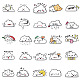 50Pcs PVC Self-Adhesive Cartoon Cloud Stickers WG18599-01-2