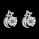 Exquisite 925 Sterling Silver Cubic Zirconia Stud Earrings EJEW-BB20060-8