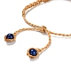Braccialetti con perline ovali intrecciate di lapislazzuli naturali BJEW-K236-01G-4