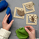 Règle au crochet à cadre carré en bois DIY-WH0536-003-5