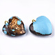 Assembled Bronzite and Synthetic Turquoise Pendants G-T111-04C-3