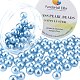 PandaHall Elite 10mm About 100Pcs Tiny Satin Luster Glass Pearl Round Beads Assortment Lot for Jewelry Making Round Box Kit Light Blue HY-PH0001-10mm-006-1
