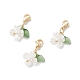 Décorations de pendentif de perle de coquille de fleur HJEW-TA00106-1