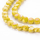 Hebras de perlas de vidrio de electrochapa opaca EGLA-N007-002-B01-3