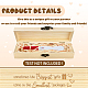 Rectangle Wooden Pregnancy Test Keepsake Box with Lock CON-WH0103-002-3