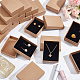 Nbeads 48pcs Kraft Cotton Filled Cardboard Paper Jewelry Set Boxes CBOX-NB0001-28-5