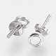 Tasse en laiton pendentif perle bails broches pendentifs KK-T029-116P-2