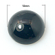 天然石黒瑪瑙カボション  半円/ドーム  ブラック  10x5mm X-G-BA10x5-1