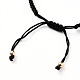 Bracelets de perles de nylon tressés réglables BJEW-JB05697-02-3