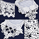 Gorgecraft 6 шт. 6 стиль молочный шелк вышитый цветочный кружевной воротник DIY-GF0005-42-3