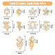 DICOSMETIC 20Pcs 5 Style Brass Micro Pave Clear Cubic Zirconia Cabochons KK-DC0003-25-2
