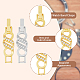 DICOSMETIC 10Pcs 2 Colors Cubic Zirconia Watch Band Clasps CZ Fold Over Clasp Watch Band Clasps Rhinestone Foldover Extension Clasp Platinum Gold Bracelets Clasp for Jewelry Making Watch Repair ZIRC-DC0001-08-4