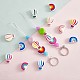 20Pcs Silicone Beads Rainbow Silicone Beads Bulk Hot Air Balloon Silicone Loose Spacer Beads Charm Color Silicone Bead Kit for Necklace Bracelet Keychain DIY Crafts Making JX321A-6