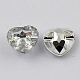 1-Hoyo Taiwán acrílico diamante de imitación botones del corazón BUTT-F017-30mm-02-2