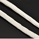 マクラメラテール中国結び作り用コードラウンドナイロン編み込みひも糸  サテンコード  ホワイト  2mm  約10.93ヤード（10m）/ロール NWIR-O001-A-01-2