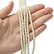 Brins de perles rondes en verre teinté écologique HY-A002-4mm-RB011-4
