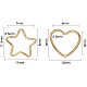 UNICRAFTALE Heart & Star Open Jump Rings STAS-UN0001-39G-3