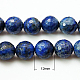 Natural Lapis Lazuli Beads Strands G-G059-12mm-1