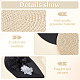 2 Stück ovale Hutbasis aus Polyester-Strohimitat in 2 Farben für Modewaren AJEW-FG0002-83-4
