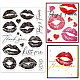 GLOBLELAND Sexy Lips Clear Stamp for Valentine's Day Love Text Silicone Clear Stamp Embossing Stencils Template for DIY Scrapbooking Cards Making Photo Album Decorative DIY-WH0448-0022-1
