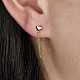 925 Sterling Silver Heart Stud Earrings QG1796-1-3