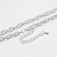 Iron Double Link Chain Necklace Making MAK-J009-26S-1