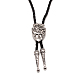 Gravierte ovale Laria-Halskette für Männer und Frauen NJEW-WH0011-07AS-2