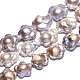 Fili di perle keshi nucleate naturali barocche PEAR-S020-A02-3