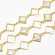 Electroplate Brass Acrylic Handmade Chains CHC-M002-10-FF-1