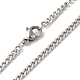 304 Stainless Steel Curb Chain Necklaces NJEW-D065-01P-2