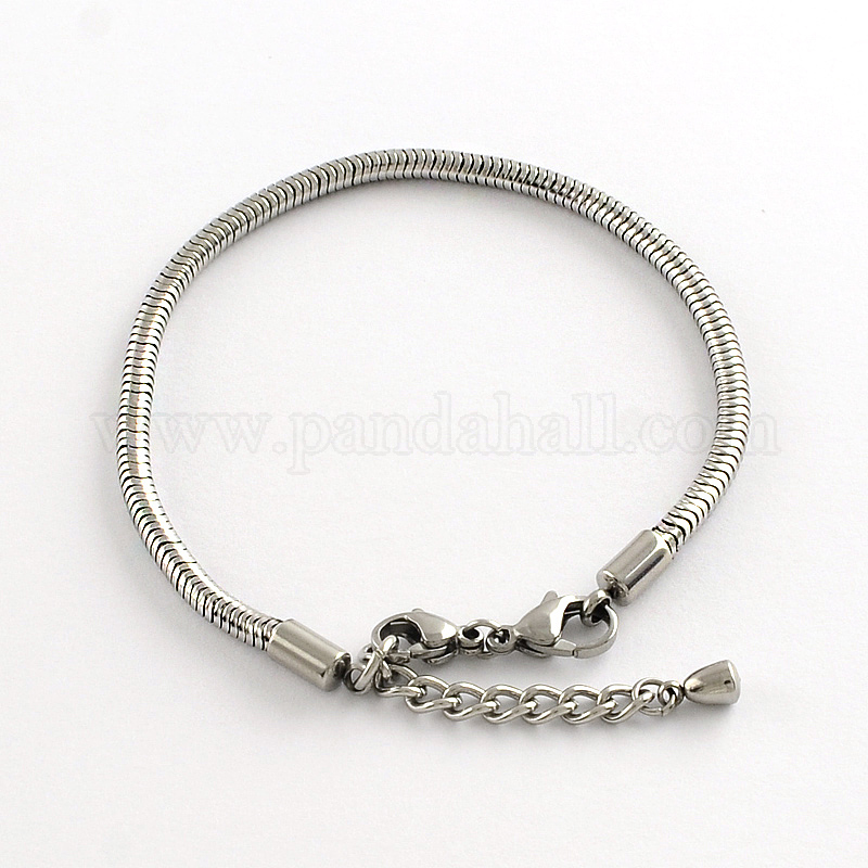 Wholesale 304 Stainless Steel European Style Round Snake Chains