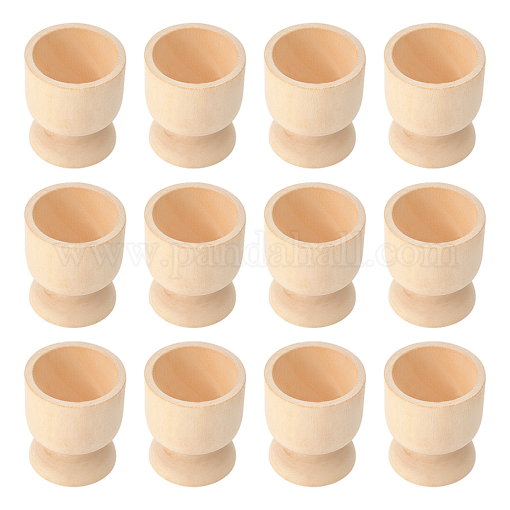 Shop OLYCRAFT 12pcs 2 Inch Wooden Egg Cup Unfinished Wooden Egg Stands
