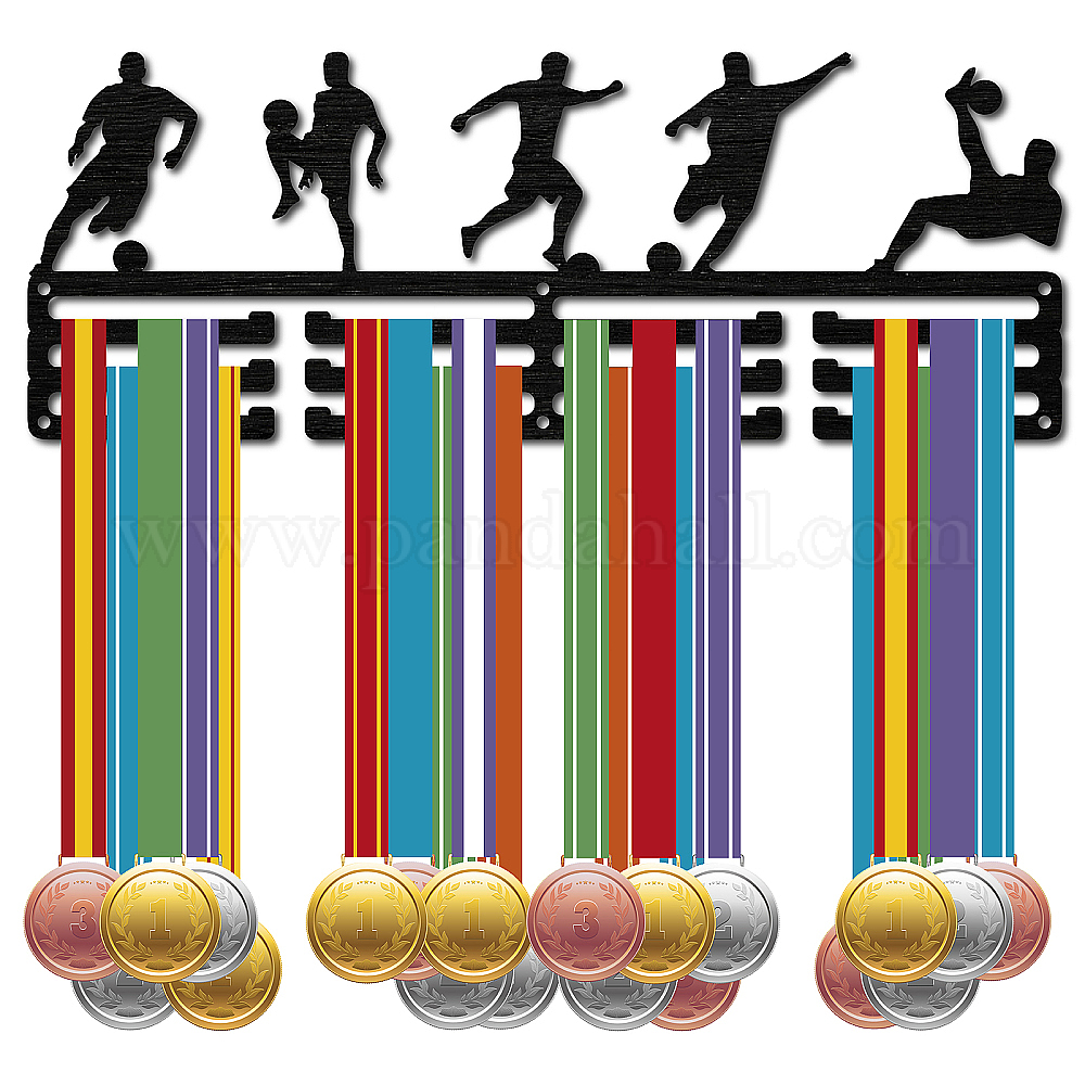 CREATCABIN Medal Display Holder - 3 Rung Wall Mount For Sports Awards & Achievements