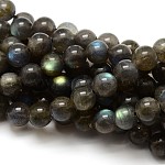Aa grade pierre naturelle perles rondes de labradorite brins, 8mm, Trou: 1mm, Environ 48 pcs/chapelet, 15.5 pouce