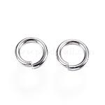 304 Stainless Steel Jump Rings, Open Jump Rings, Stainless Steel Color, 8x1.5mm, Inner Diameter: 5mm