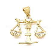 Латунные микро проложить кубического циркония подвески KK-C087-21G