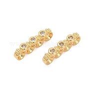 Латунные микропаве прозрачные кубические циркониевые распорки KK-P302-26G