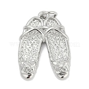 Латунные микропаве прозрачные кубические циркониевые подвески KK-G522-49B-P
