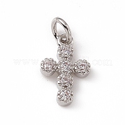 Латунные микропаве прозрачные кубические циркониевые подвески ZIRC-F132-63P