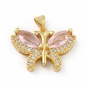 Латунные микро проложить кубического циркония подвески KK-B059-34G-E