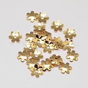 6-лепесток цветка латунный шарик шапки KK-L137-05G-NR