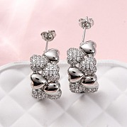 Серьги-гвоздики из циркония EJEW-D322-07P-02