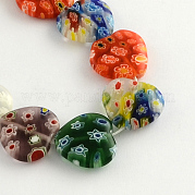 Стеклянные бусины millefiori в форме сердца  LK-R004-67
