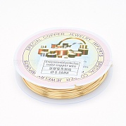 Eco-Friendly Round Copper Jewelry Wire CWIR-P001-01-0.8mm