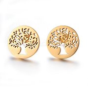 Серьги-гвоздики из нержавеющей стали 304 EJEW-H371-05G
