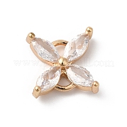 Подвески из латуни и прозрачного стекла KK-C062-087G